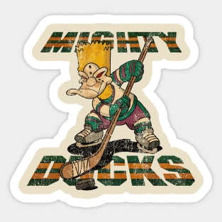 RETRO MIGHTY DUCKS FIGHT Sticker